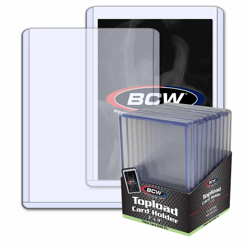 BCW Toploader Card Holder Thick 240 Pt (3inch x4inch)