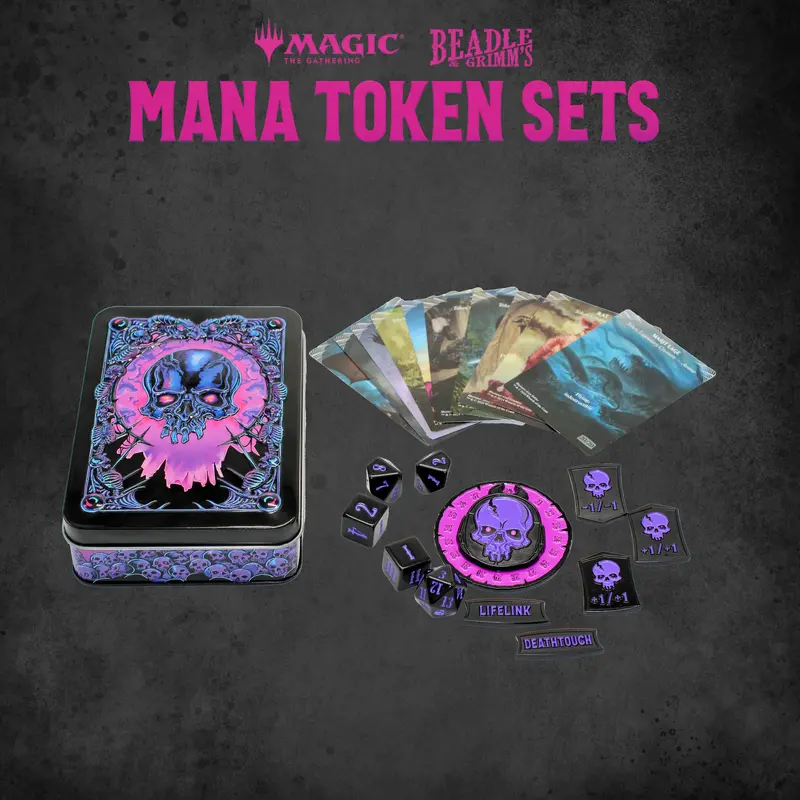 Beadle & Grimms Magic: The Gathering Black Mana Token Set
