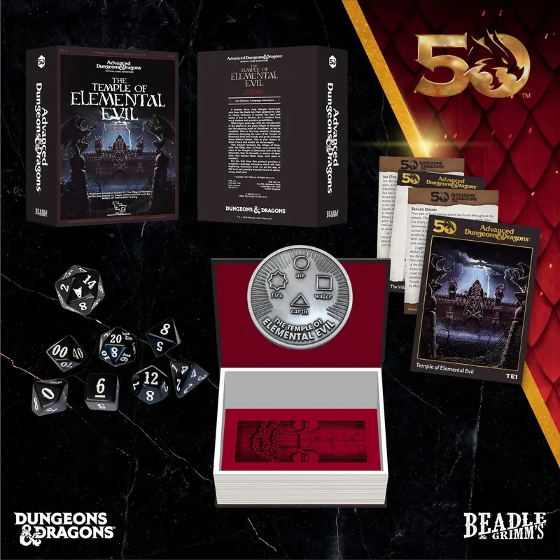 Beadle & Grimms The Temple of Elemental Evil Dice & Accessories Set D&D 50th