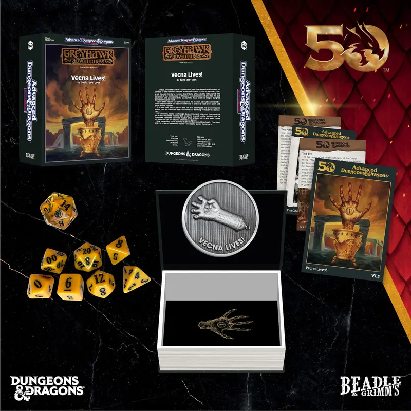 Beadle & Grimms Vecna Lives Dice & Accessories Set D&D 50th