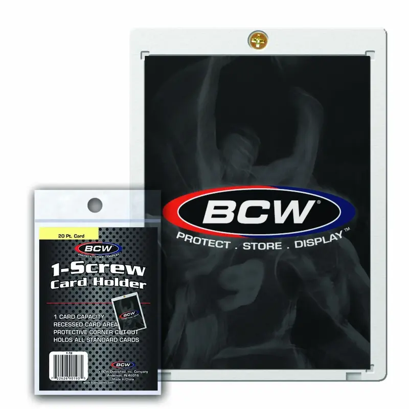 BCW - 20 Pt 1 Screw Card Holder - Clear