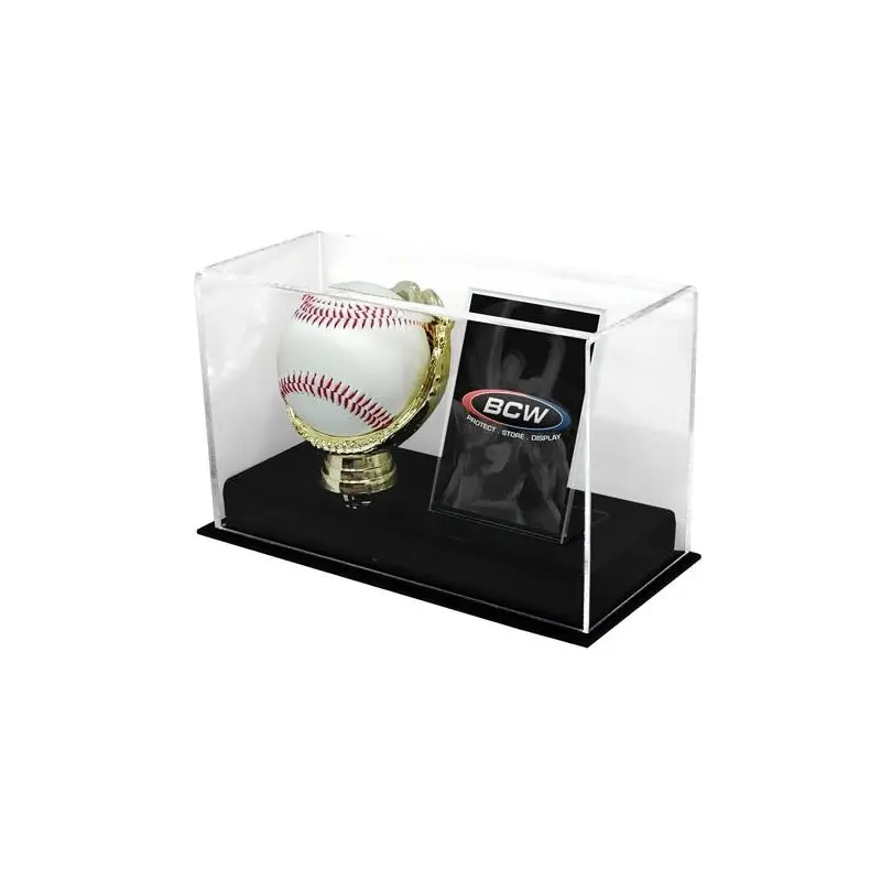 BCW - Baseball Acrylic Gold Glove Ball and Card Display