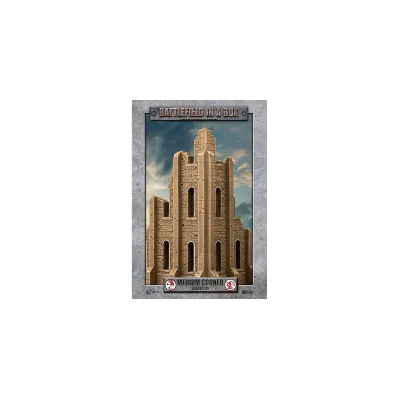 Battlefield in a Box: Gothic Battlefields - Medium Corner - Sandtone (x1) - 30mm