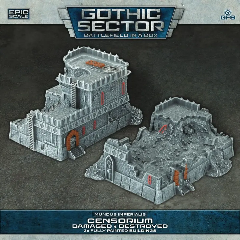 Battlefield in a Box: Gothic Sector  Mundus Imperialis: Censorium (Damaged & Destroyed)