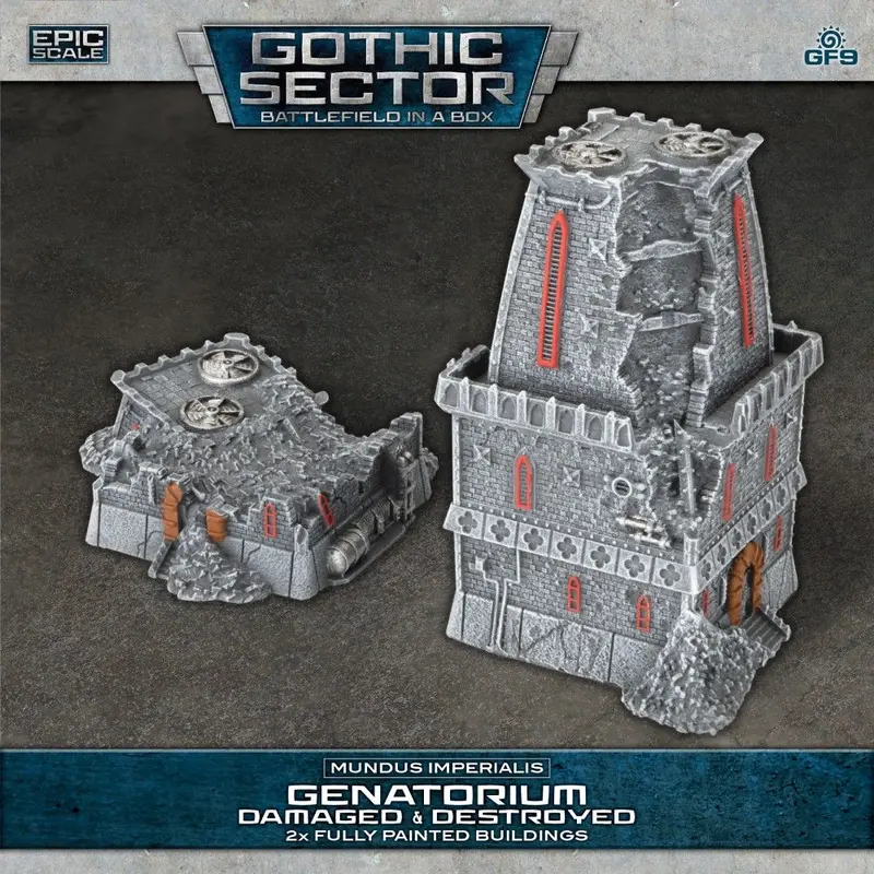 Battlefield in a Box: Gothic Sector  Mundus Imperialis: Genatorium (Damaged & Destroyed)