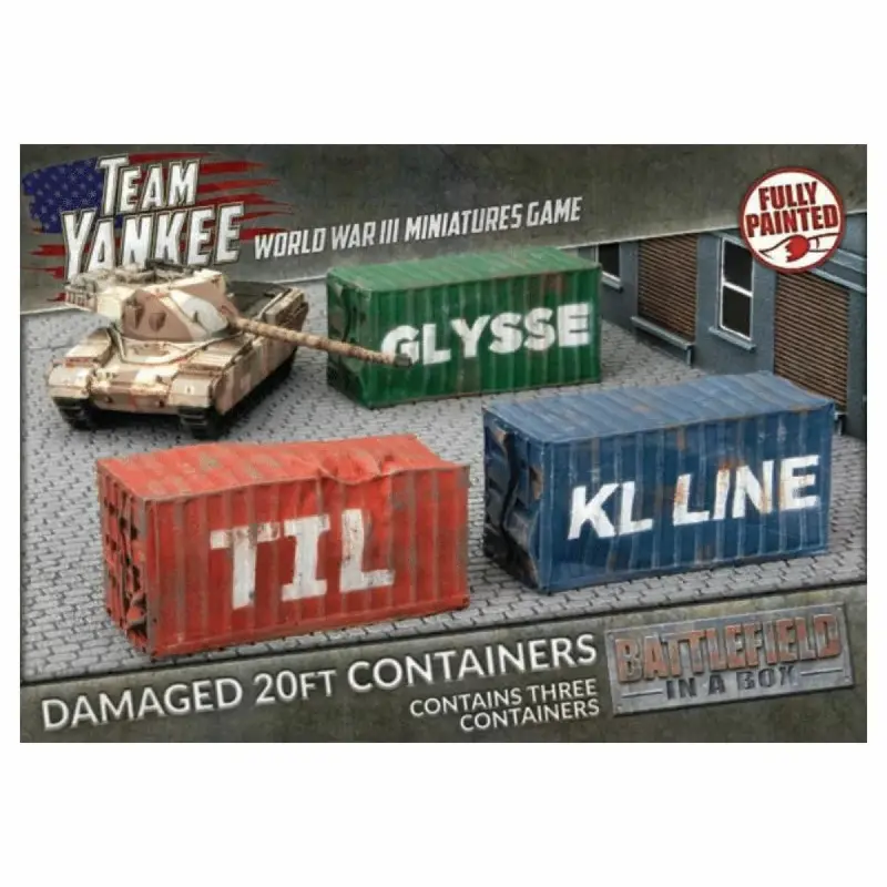 Battlefield in a Box: Modern: 20ft Shipping Containers - Damaged (x3)