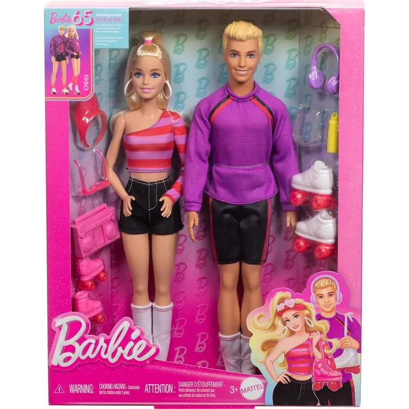 Barbie Fab 65th Anniversary Ken & Barbie Fashionista Doll 2-Piece Set