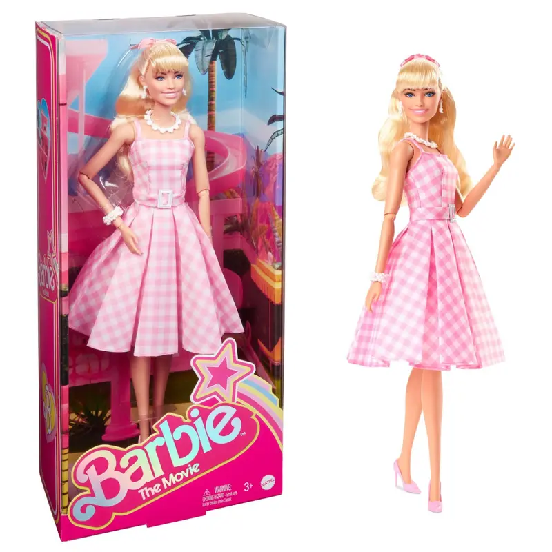 Barbie Signature Barbie Movie Margot Robbie Doll in Pink Gingham Dress