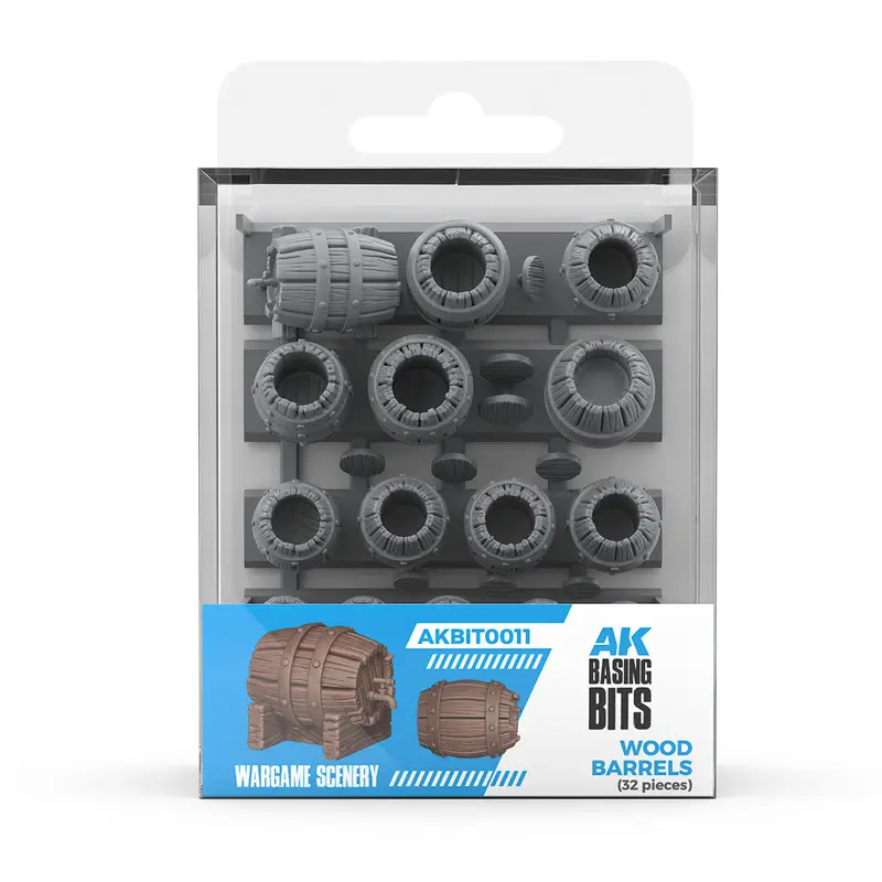 Basing Bits - Wood Barrels (32 Pieces)