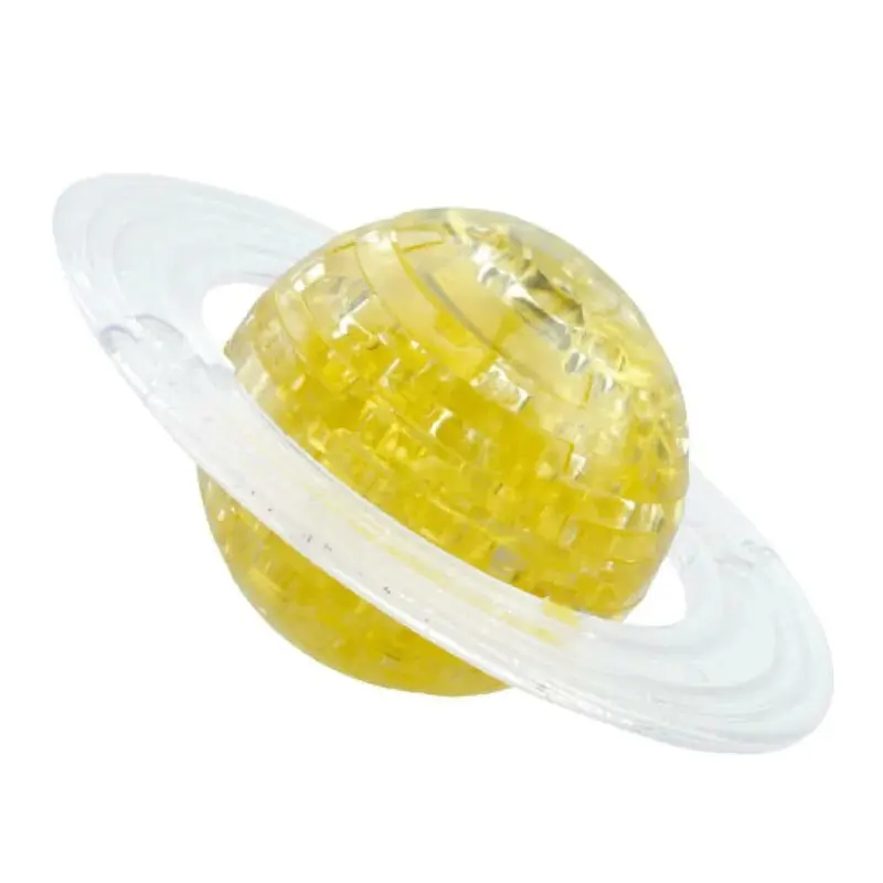 3D Golden Saturn Crystal Puzzle