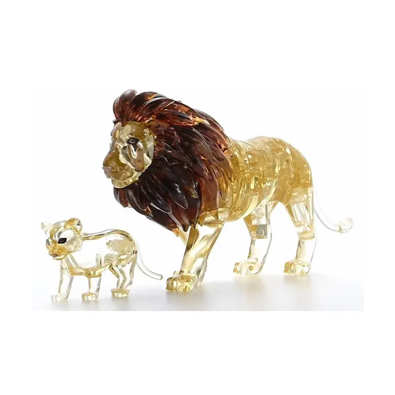 3D Lion & Cub Crystal Puzzle