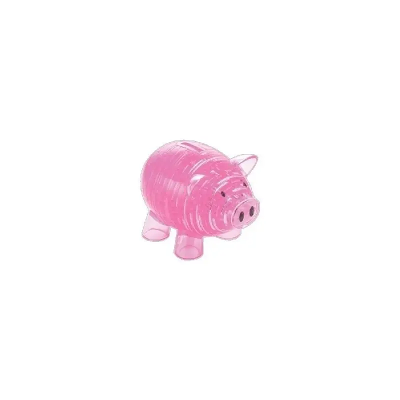 3D Pink Piggy Bank Crystal Puzzle