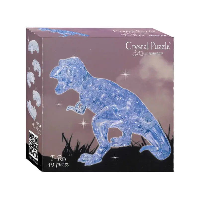 3D Clear T-Rex Crystal Puzzle