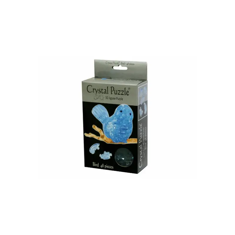 3D Crystal: Blue Bird