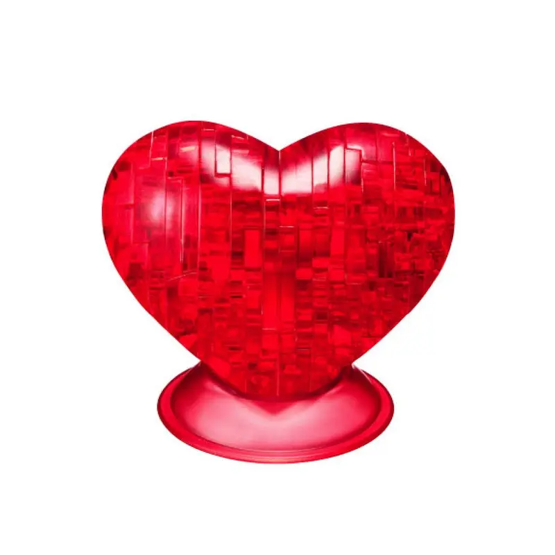 3D Crystal Puzzle Red Heart