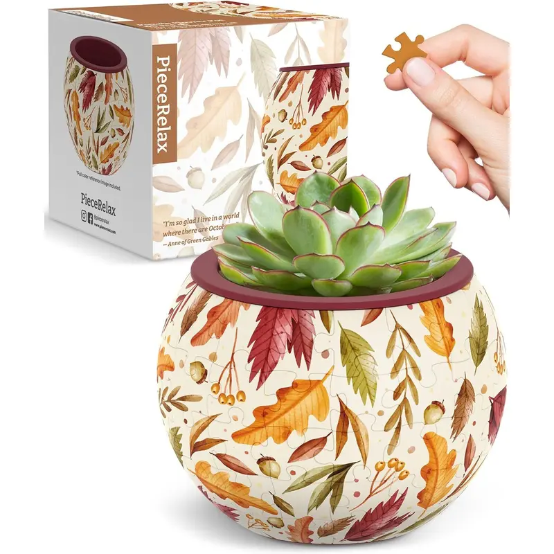 3D Flowerpot - Dancing Leaves in Fall